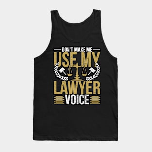 Attorney Law Lover Advocate Funny Lawyer Tank Top